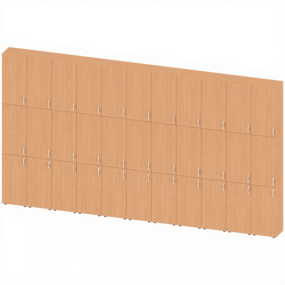 Шкаф многосекционный встраиваемый закрытый ШК-ТР-8, Бук Бавария Светлый