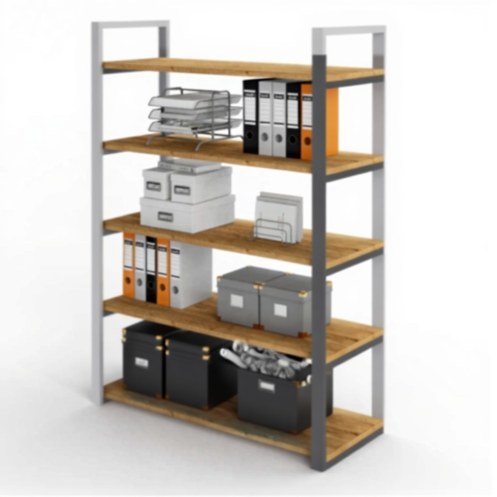 Стеллаж СН-24 (ЛДСП дуб вотан, каркас черный)