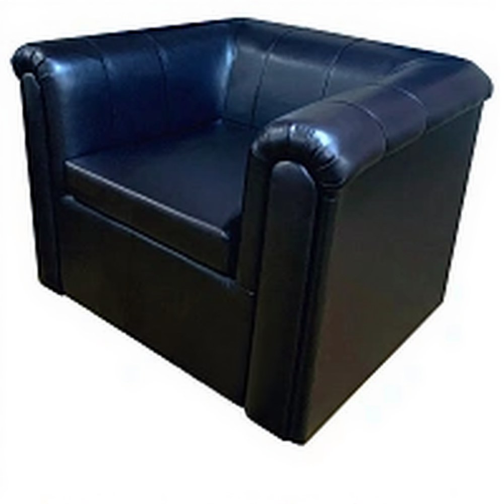 Диван-кресло ДО-15/1 (кожзам Эконом черный)