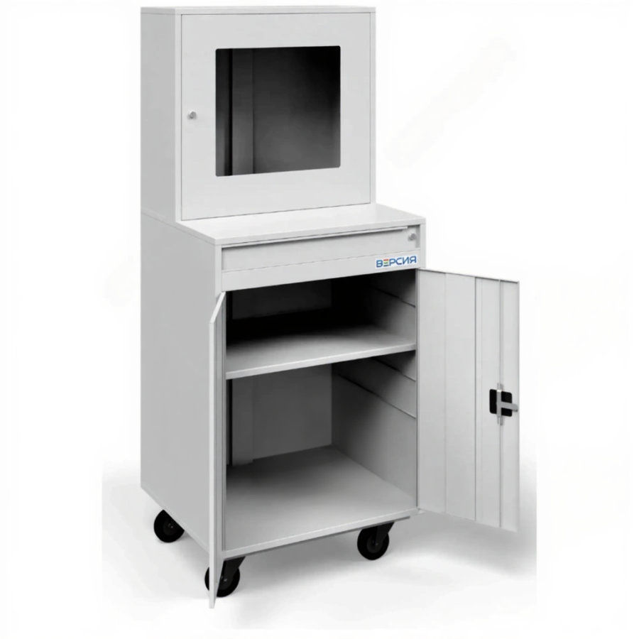 Шкаф компьютерный металлический под ЖК монитор (1732x720x600)