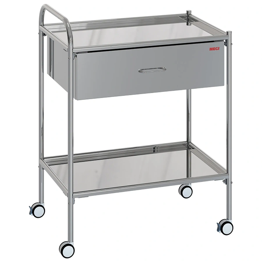 Столик манипуляционный из нержавеющей стали 4Hospitals МСК-5548