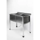 Ванна моечная двухсекционная с бортом ВМС-2/5-Б-ЭЦ