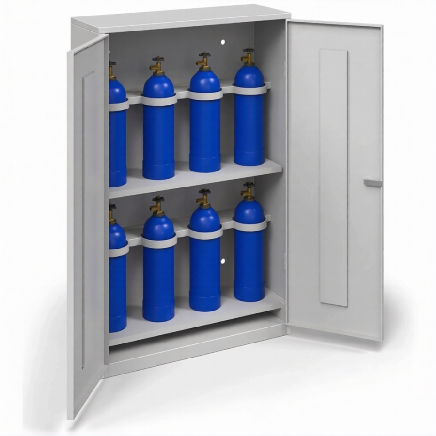 Шкаф для 8-ми газовых баллонов ШГБК-015 (1402x900x320)