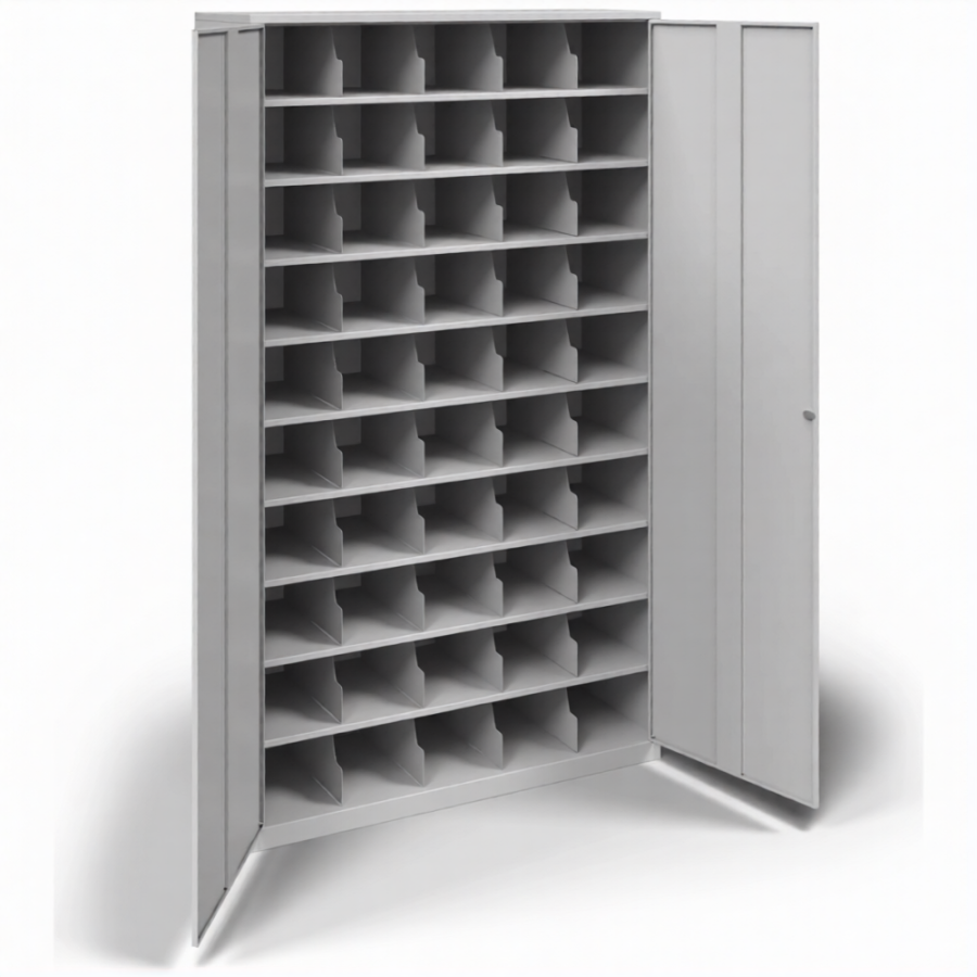 Шкаф для 50 противогазов ХПГ-50, с дверьми (1900х1100х400)