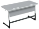 Стол 2-местный школьный 3-5 г/р "Нова" с наклоном столешницы 0-15° (серый, м/к белый/графит)