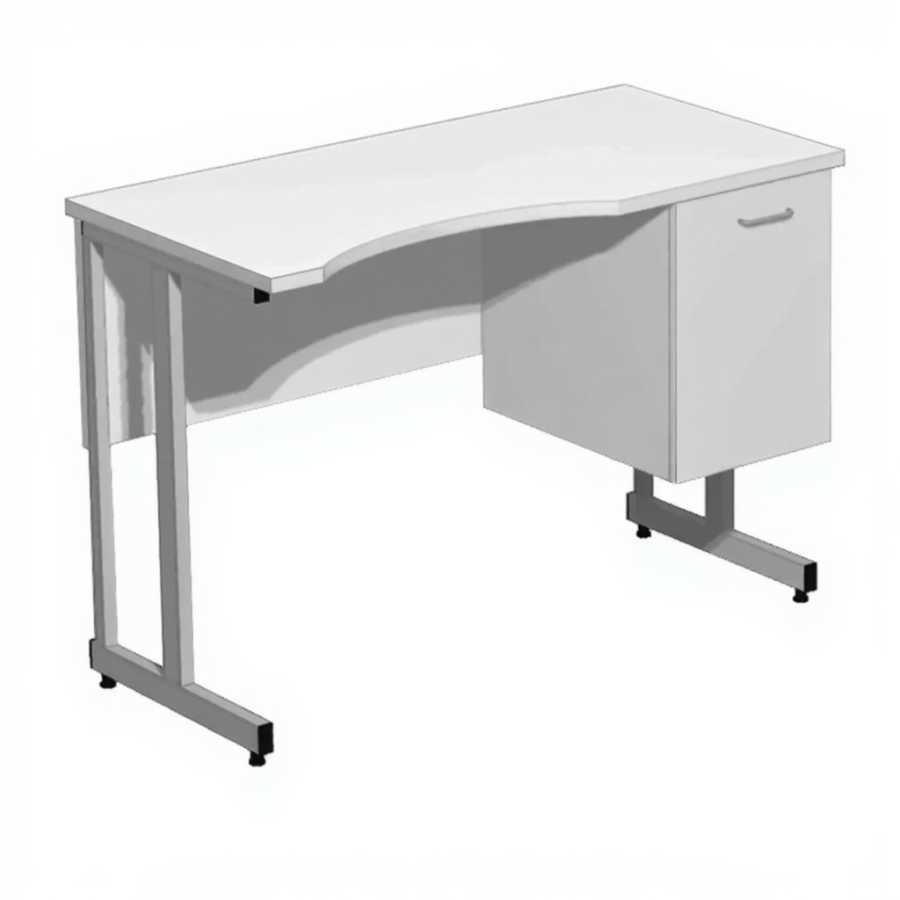 Стол лабораторный для микроскопирования СМ-200 «Премиум» (столеш. постформинг серый, каркас серый)