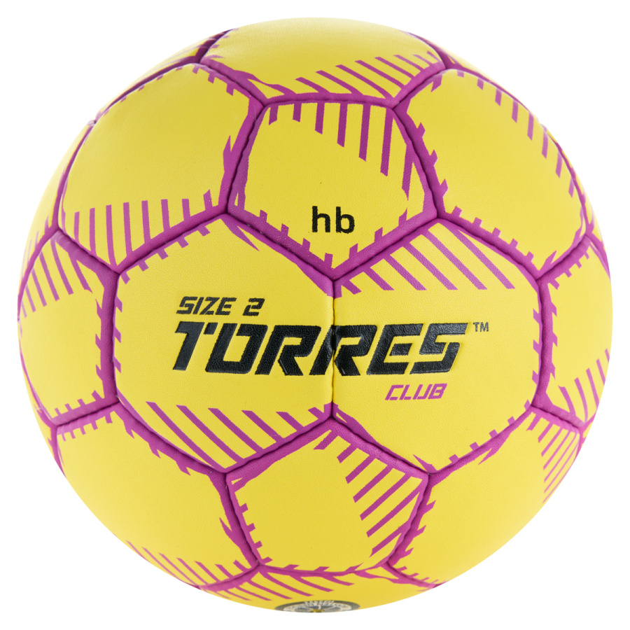 Мяч гандбольный TORRES Club, Размер 2, Цвет Желтый