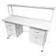 Стол лабораторный с надстройкой СЛн 16.015 (белый)