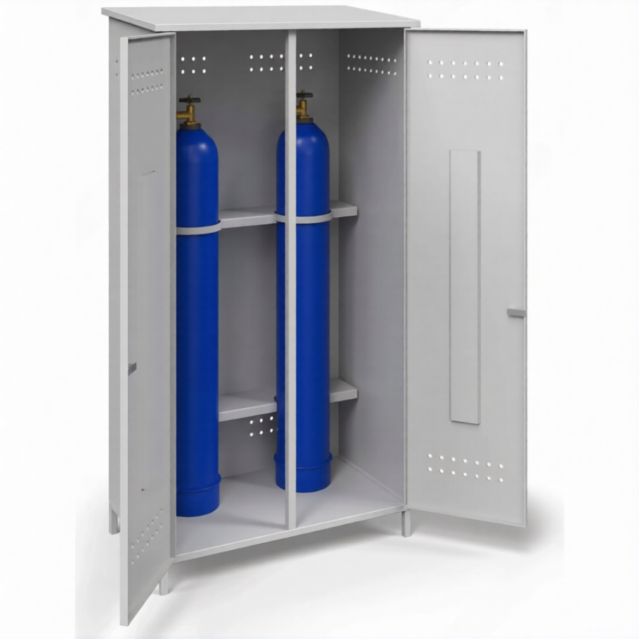 Шкаф металлический для 2-х газовых баллонов ШГБК усиленный (2000х1000х560)