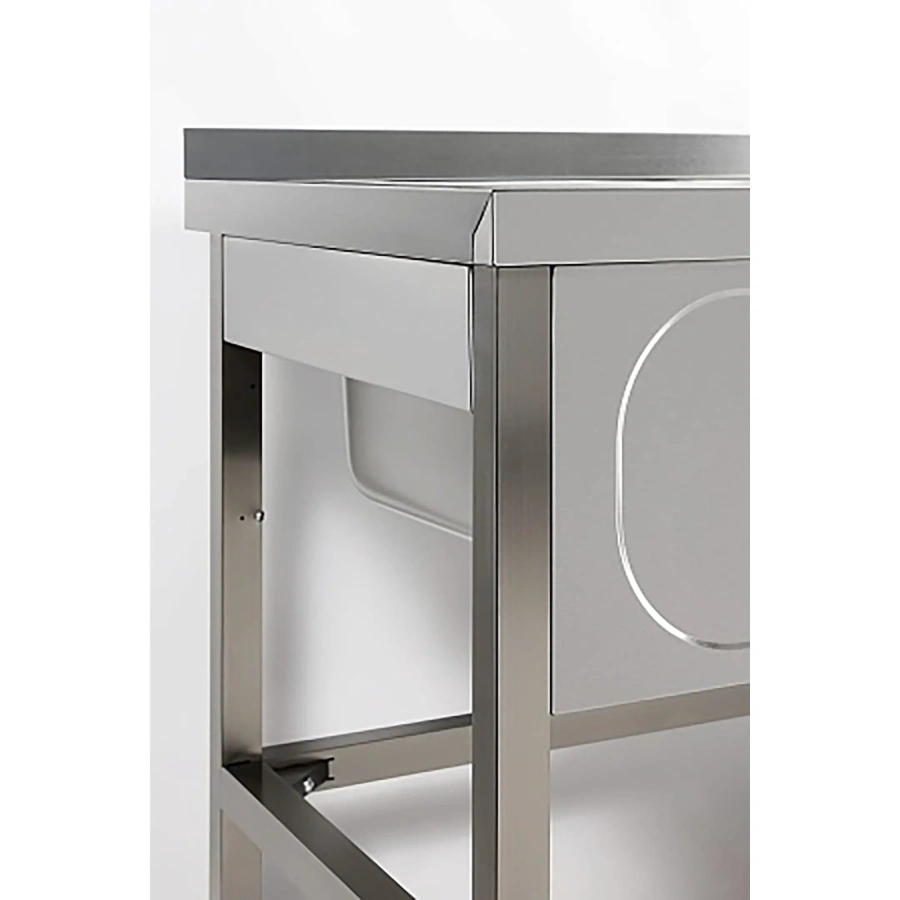 Ванна моечная двухсекционная цельнотянутая с бортом ВМЦ-2/15/6-БЛ